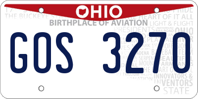 OH license plate GOS3270
