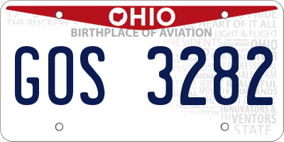 OH license plate GOS3282
