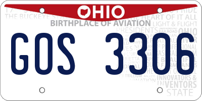 OH license plate GOS3306