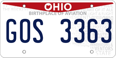 OH license plate GOS3363