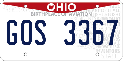 OH license plate GOS3367