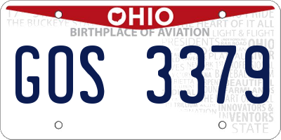 OH license plate GOS3379