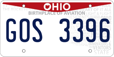 OH license plate GOS3396