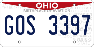OH license plate GOS3397