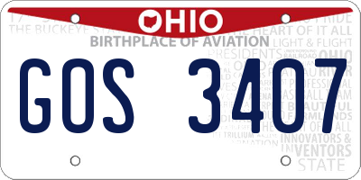 OH license plate GOS3407