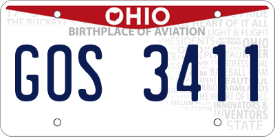 OH license plate GOS3411