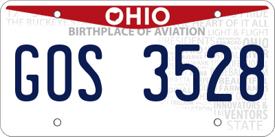 OH license plate GOS3528