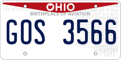 OH license plate GOS3566