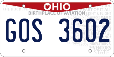 OH license plate GOS3602