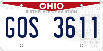 OH license plate GOS3611
