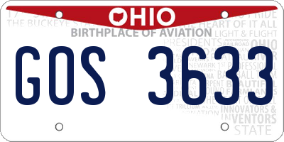 OH license plate GOS3633