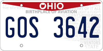 OH license plate GOS3642