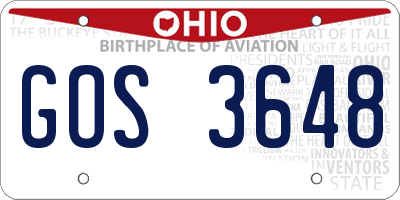 OH license plate GOS3648