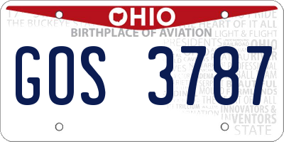 OH license plate GOS3787