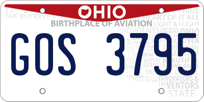 OH license plate GOS3795