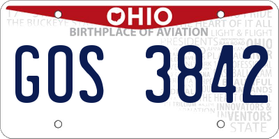 OH license plate GOS3842