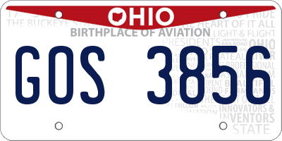 OH license plate GOS3856
