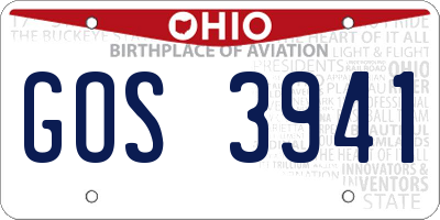 OH license plate GOS3941