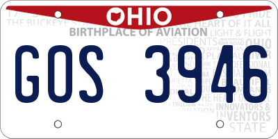 OH license plate GOS3946