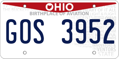 OH license plate GOS3952