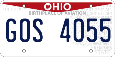 OH license plate GOS4055
