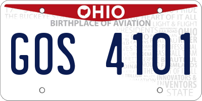 OH license plate GOS4101