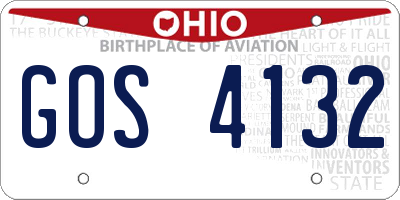 OH license plate GOS4132