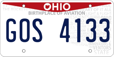 OH license plate GOS4133