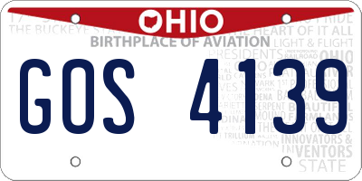 OH license plate GOS4139