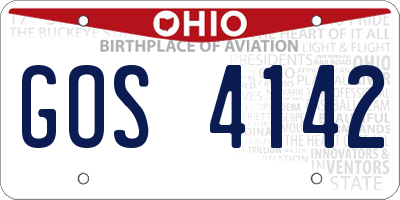 OH license plate GOS4142