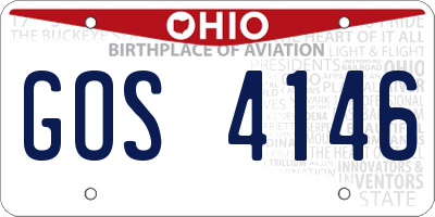 OH license plate GOS4146
