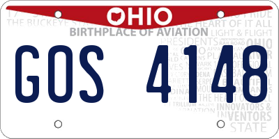 OH license plate GOS4148