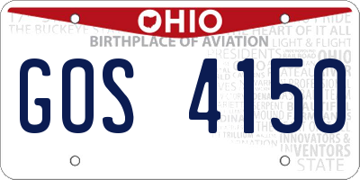OH license plate GOS4150