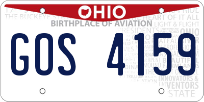 OH license plate GOS4159