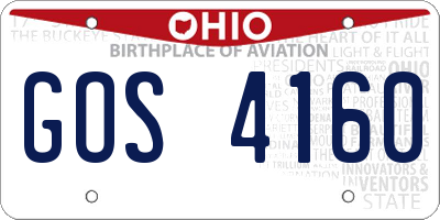 OH license plate GOS4160