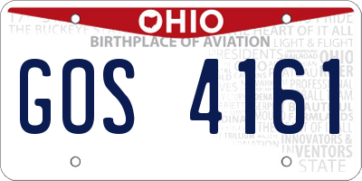 OH license plate GOS4161