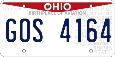 OH license plate GOS4164