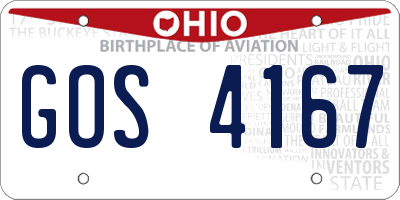 OH license plate GOS4167
