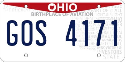 OH license plate GOS4171