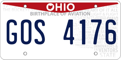 OH license plate GOS4176