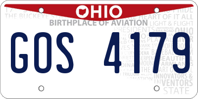 OH license plate GOS4179