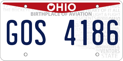 OH license plate GOS4186