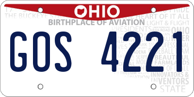 OH license plate GOS4221