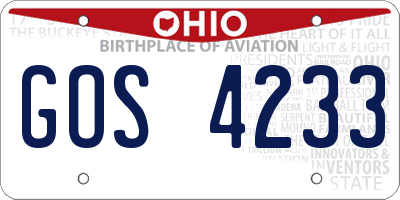 OH license plate GOS4233