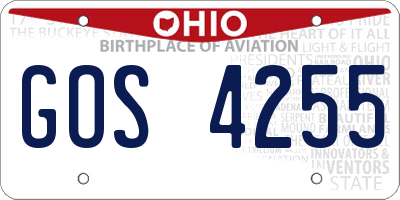 OH license plate GOS4255