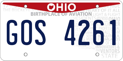 OH license plate GOS4261