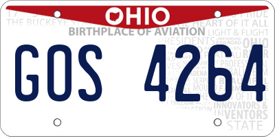 OH license plate GOS4264