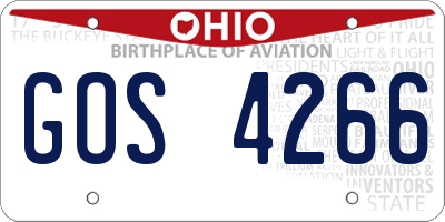 OH license plate GOS4266