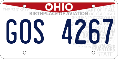 OH license plate GOS4267