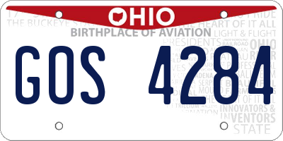 OH license plate GOS4284